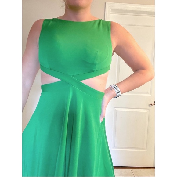 Jovani Green Dress with cutouts - Picture 5 of 5